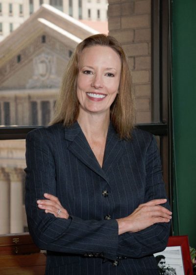 Catherine Baen in her office in Houston