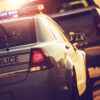police car pulling over a driver suspected of DWI