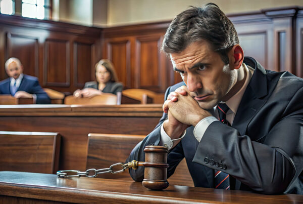 man sitting in courtroom waiting on expungement decision